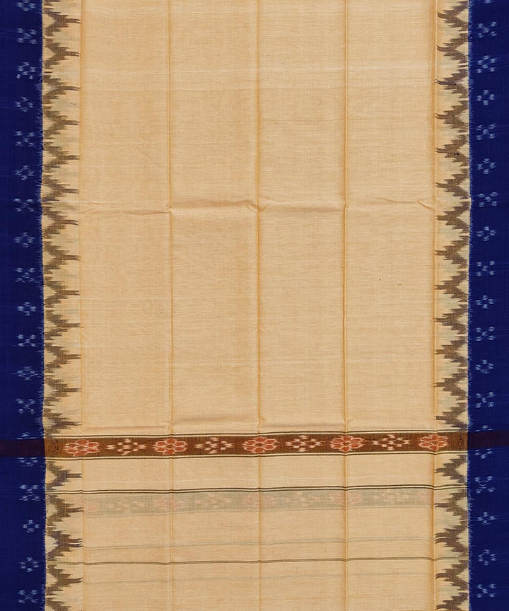 Yellow blue handwoven cotton sambalpuri towel gamcha