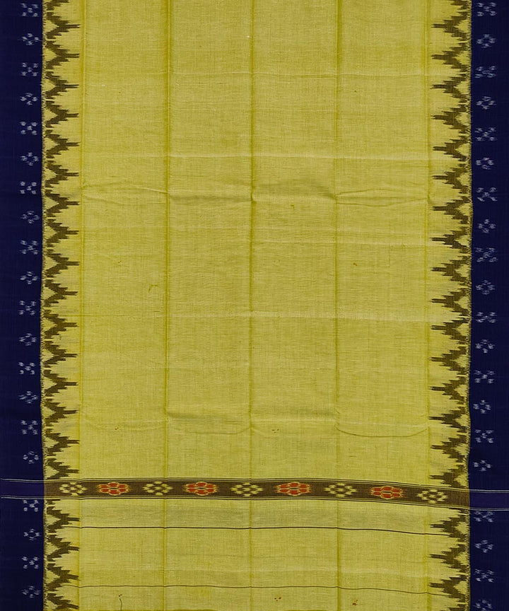 Cream blue handwoven cotton sambalpuri towel gamcha