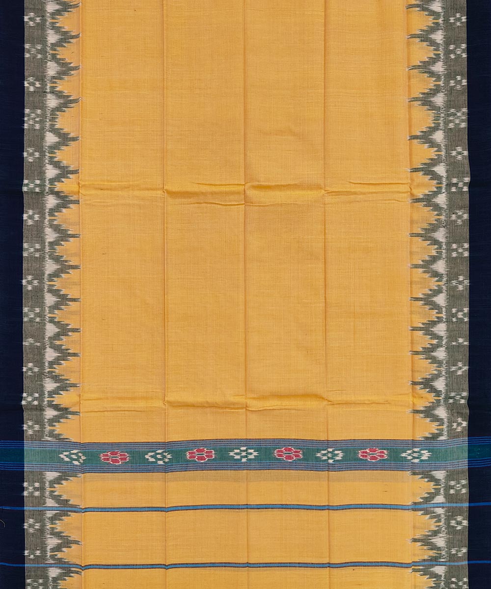 Yellow handwoven cotton sambalpuri towel gamcha