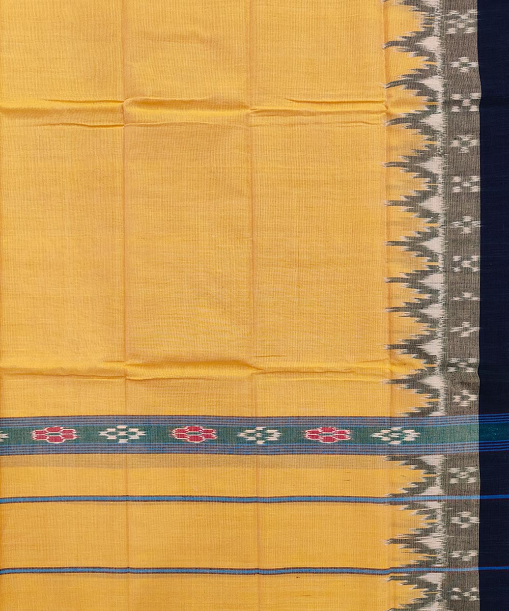 Yellow handwoven cotton sambalpuri towel gamcha