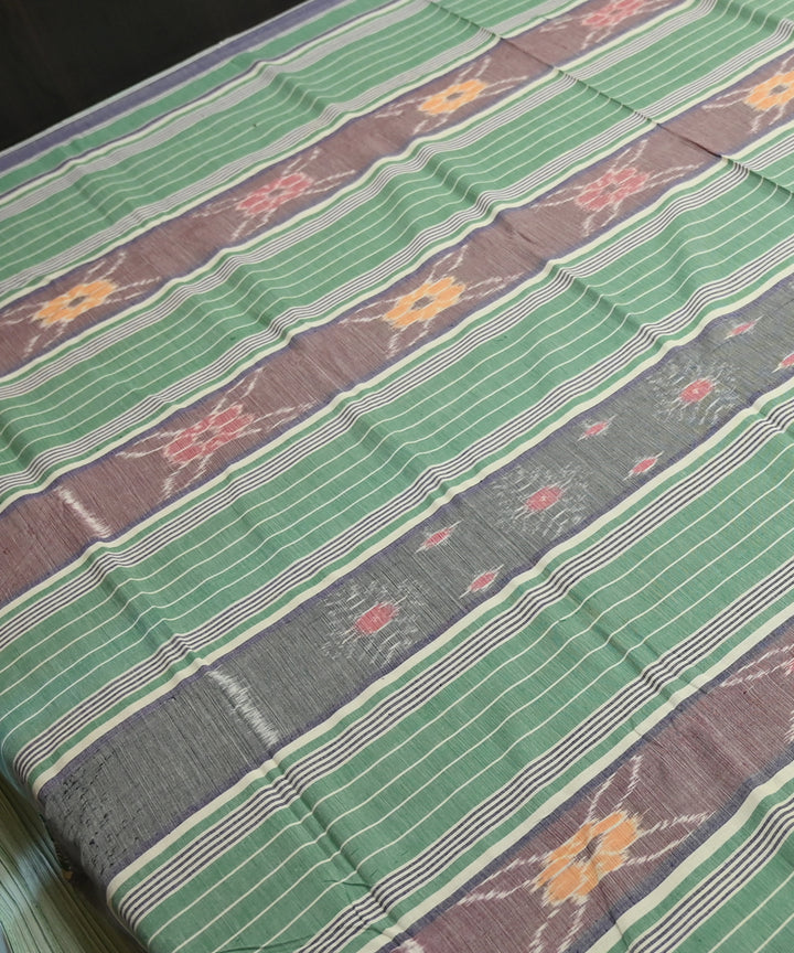 Carribean green cinereous handmade sambalpuri cotton bedsheet
