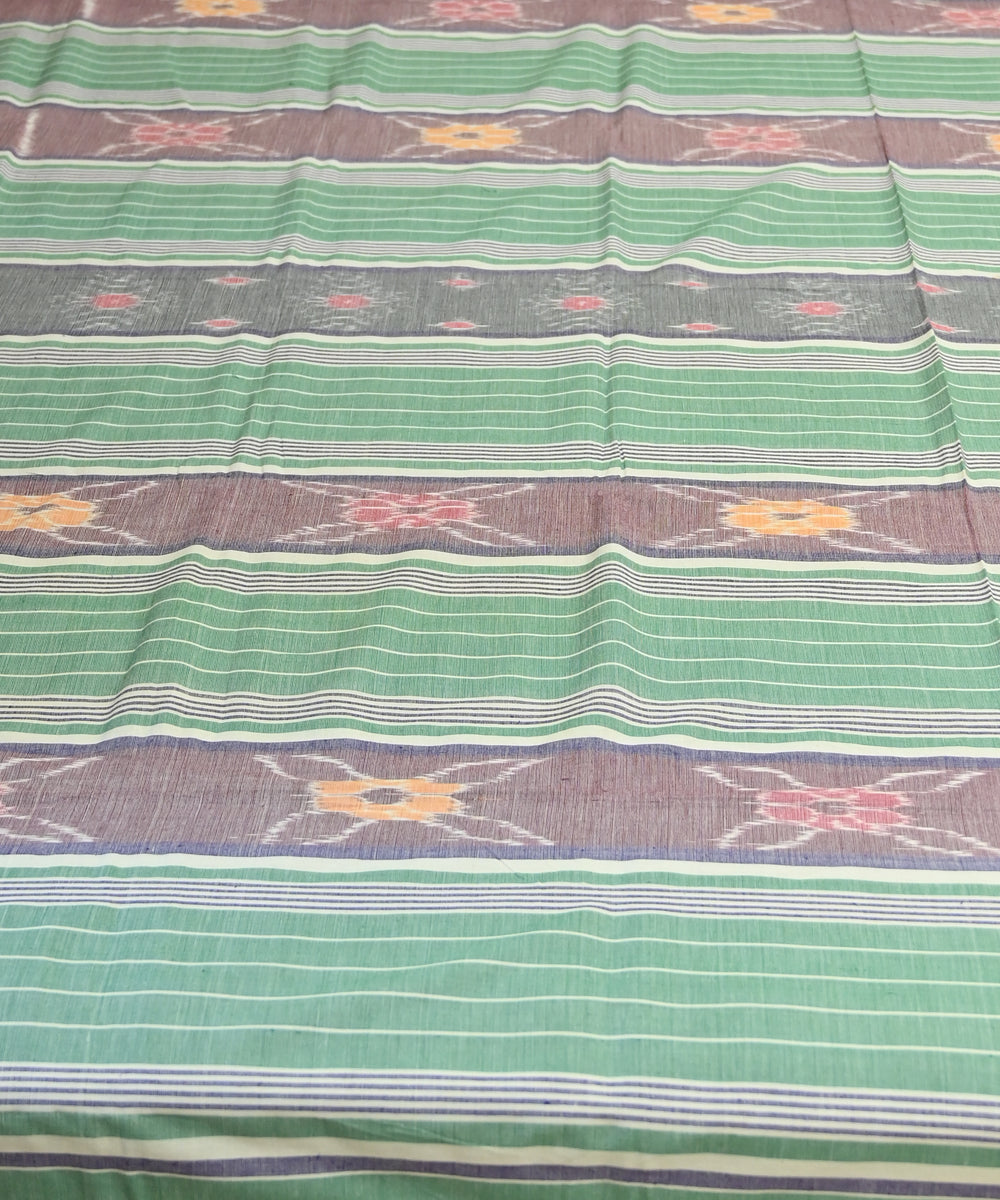 Carribean green cinereous handmade sambalpuri cotton bedsheet