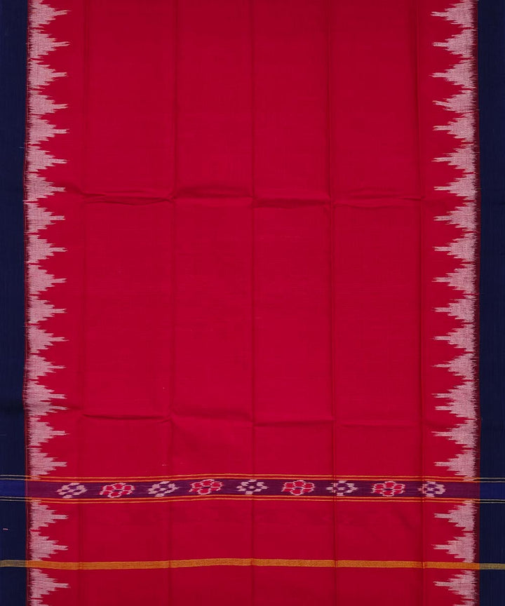 Red blue handwoven cotton sambalpuri towel gamcha