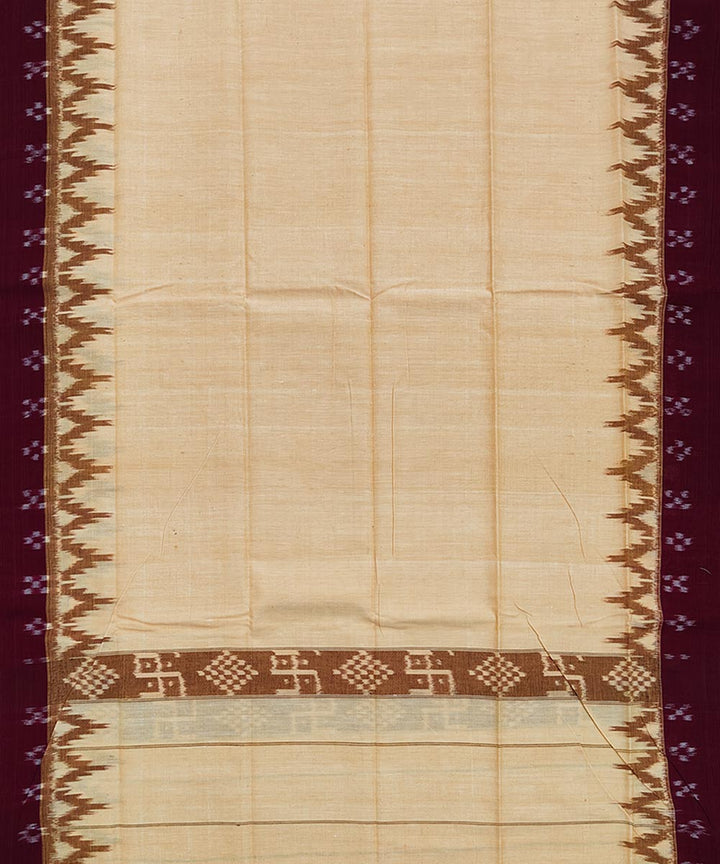 Yellow maroon handloom sambalpuri cotton towel gamcha