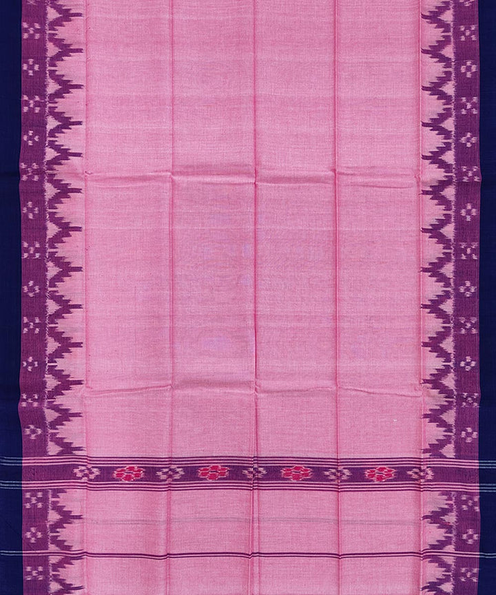 Pink blue cotton handwoven sambalpuri towel gamcha