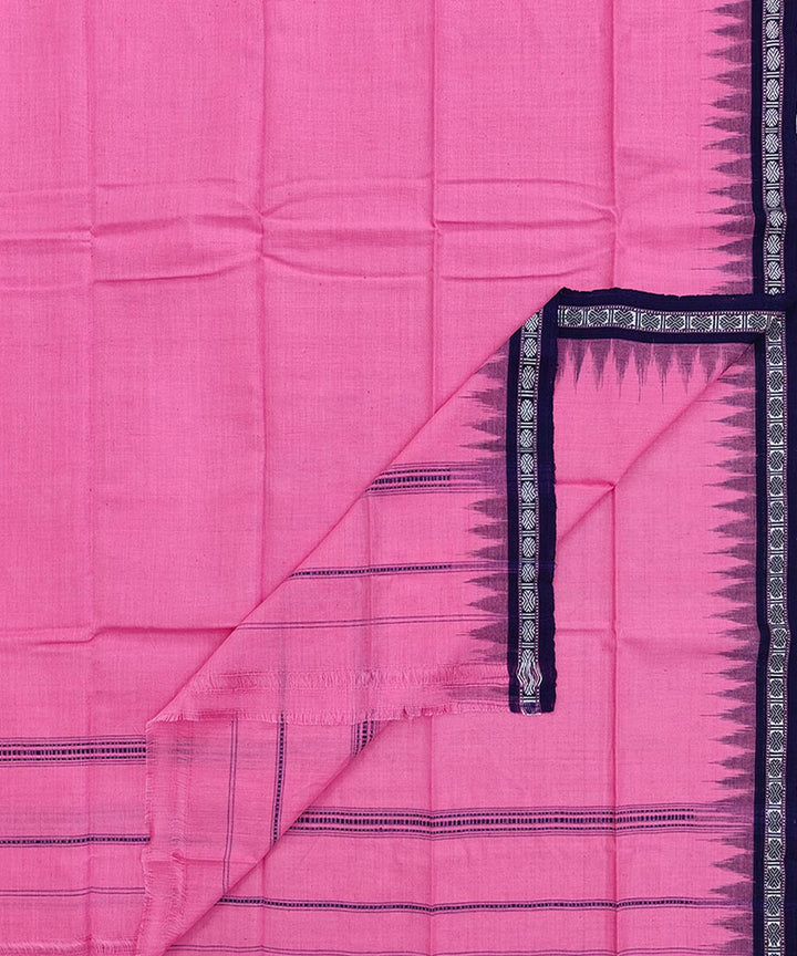 Pink blue cotton sambalpuri handwoven towel gamcha