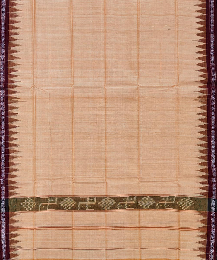 Orange handwoven cotton sambalpuri towel gamcha