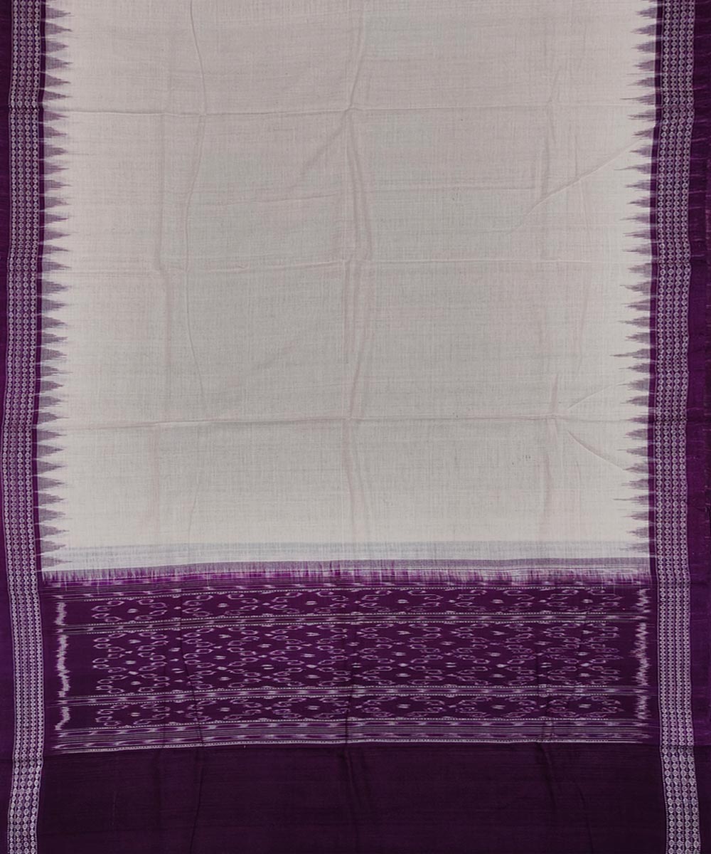 3pcs purple beige handwoven cotton sambalpuri dress material