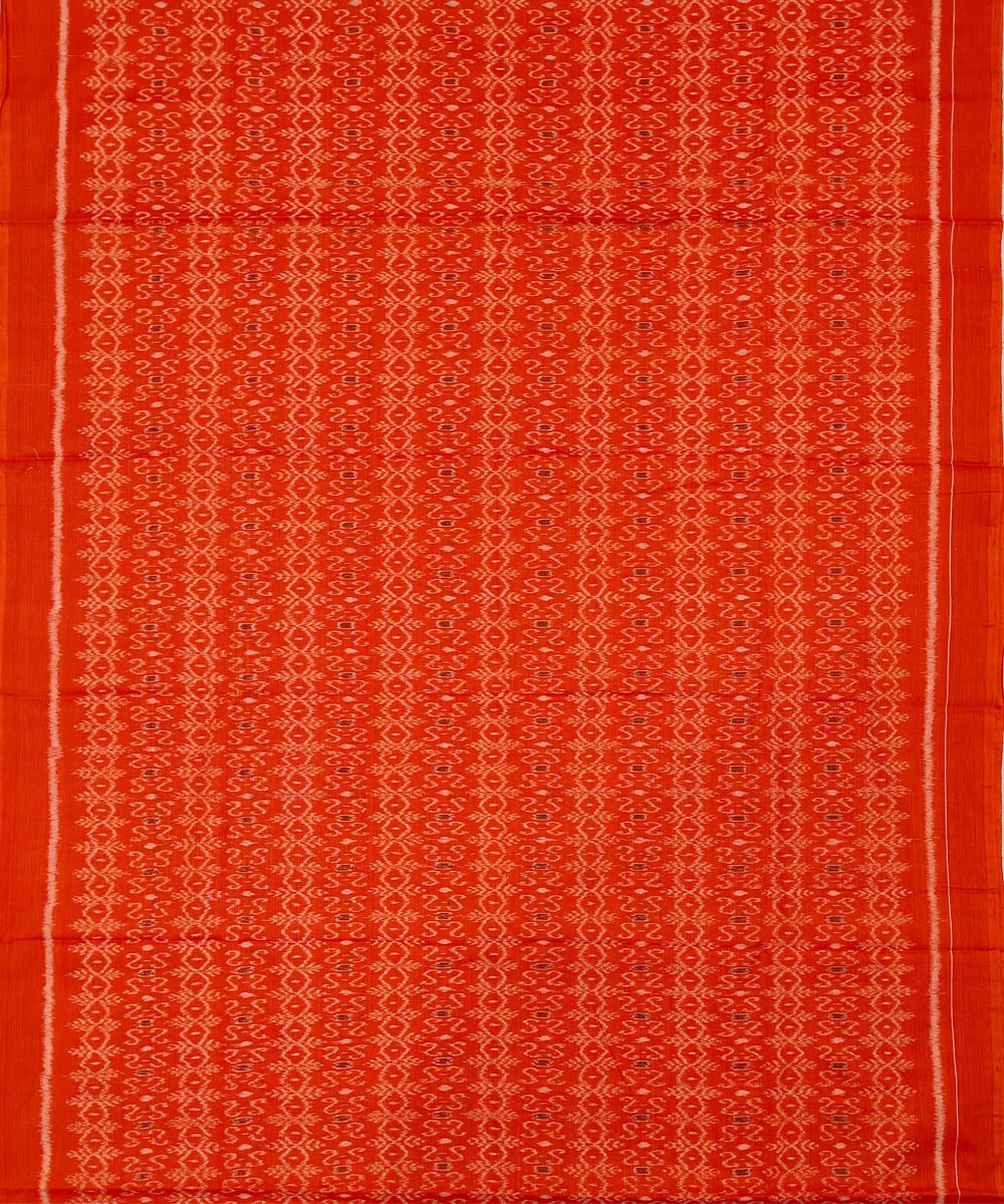 3pcs orange black handwoven cotton sambalpuri dress material