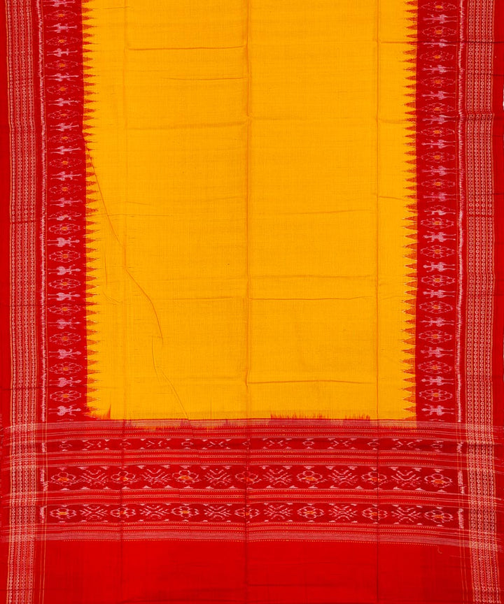 3pcs red yellow handwoven sambalpuri cotton dress material