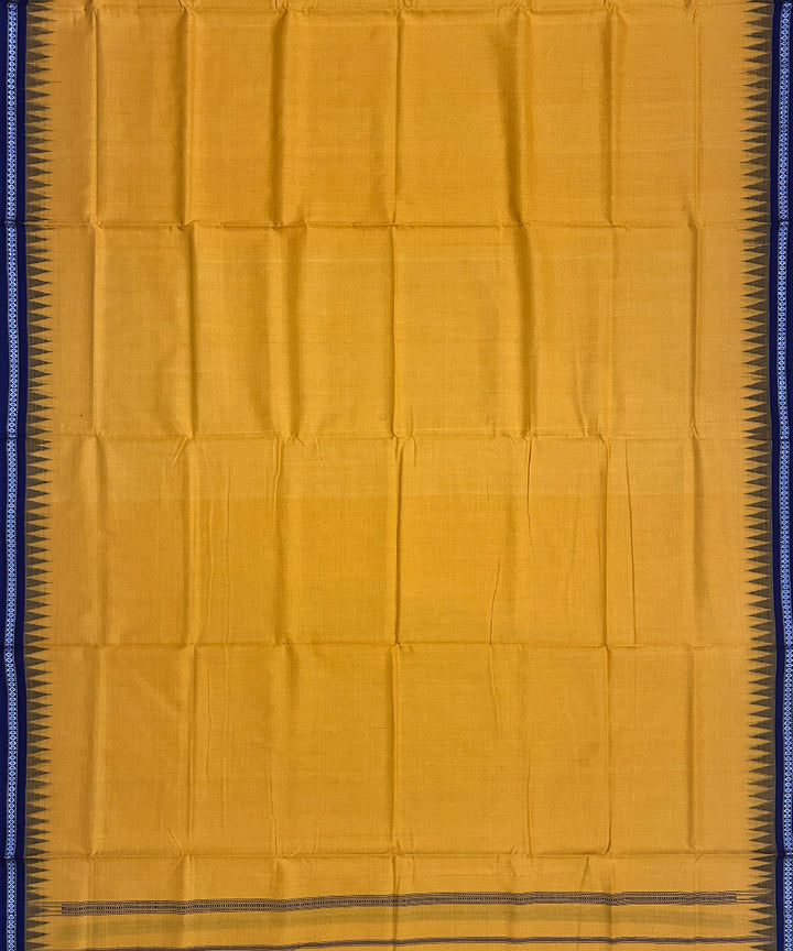 Yellow handwoven cotton sambalpuri dhoti