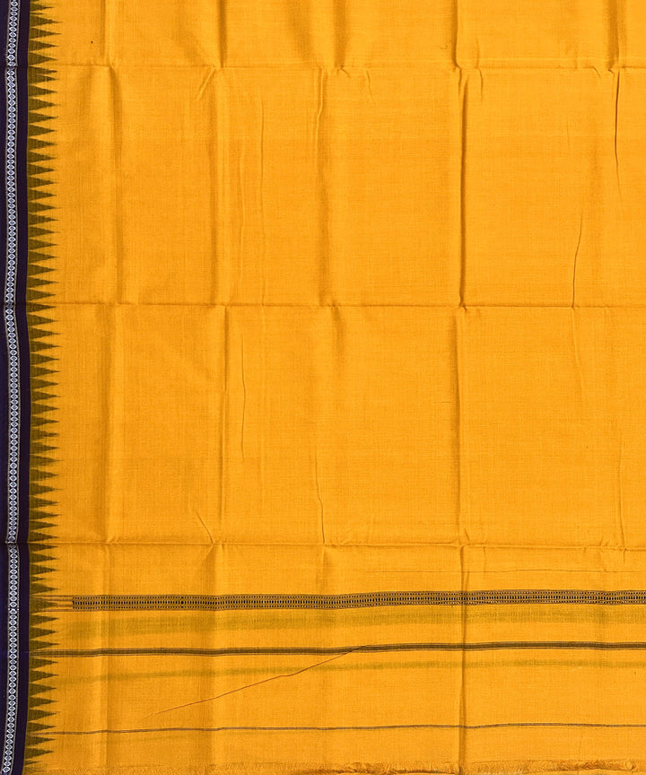 Yellow handwoven cotton sambalpuri dhoti