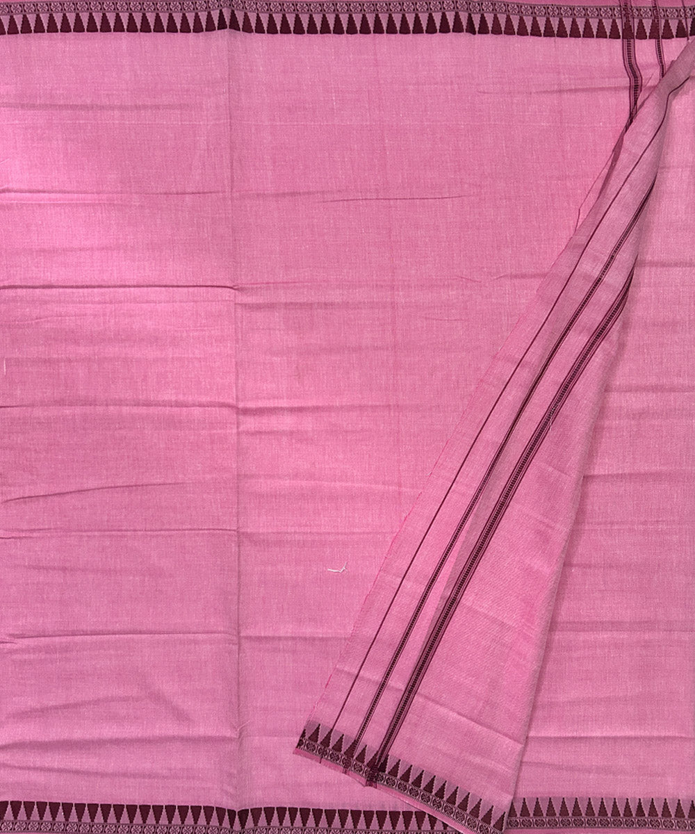 Pink handwoven cotton sambalpuridhoti