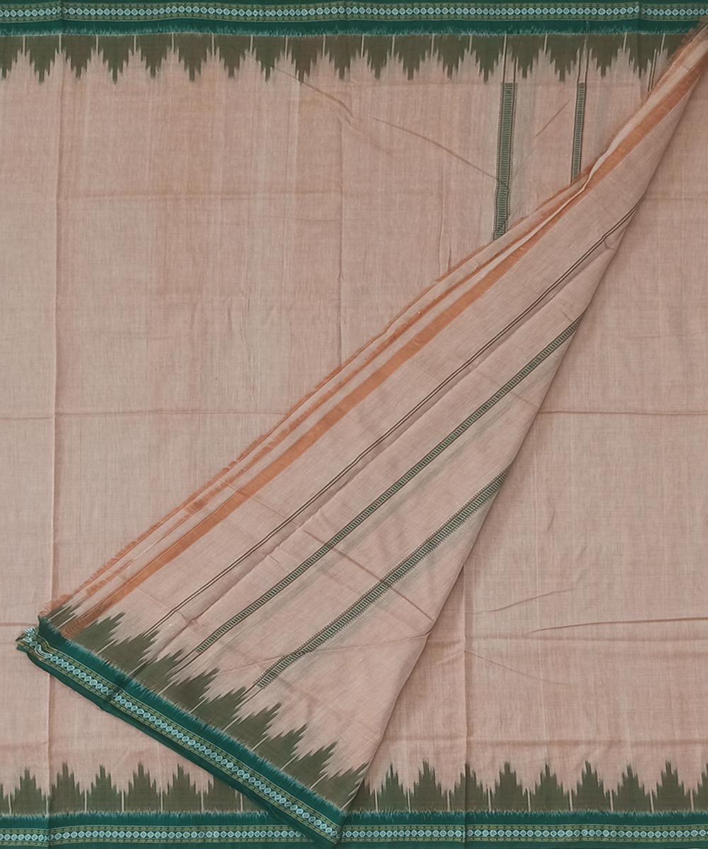 Beige handwoven cotton sambalpuri dhoti