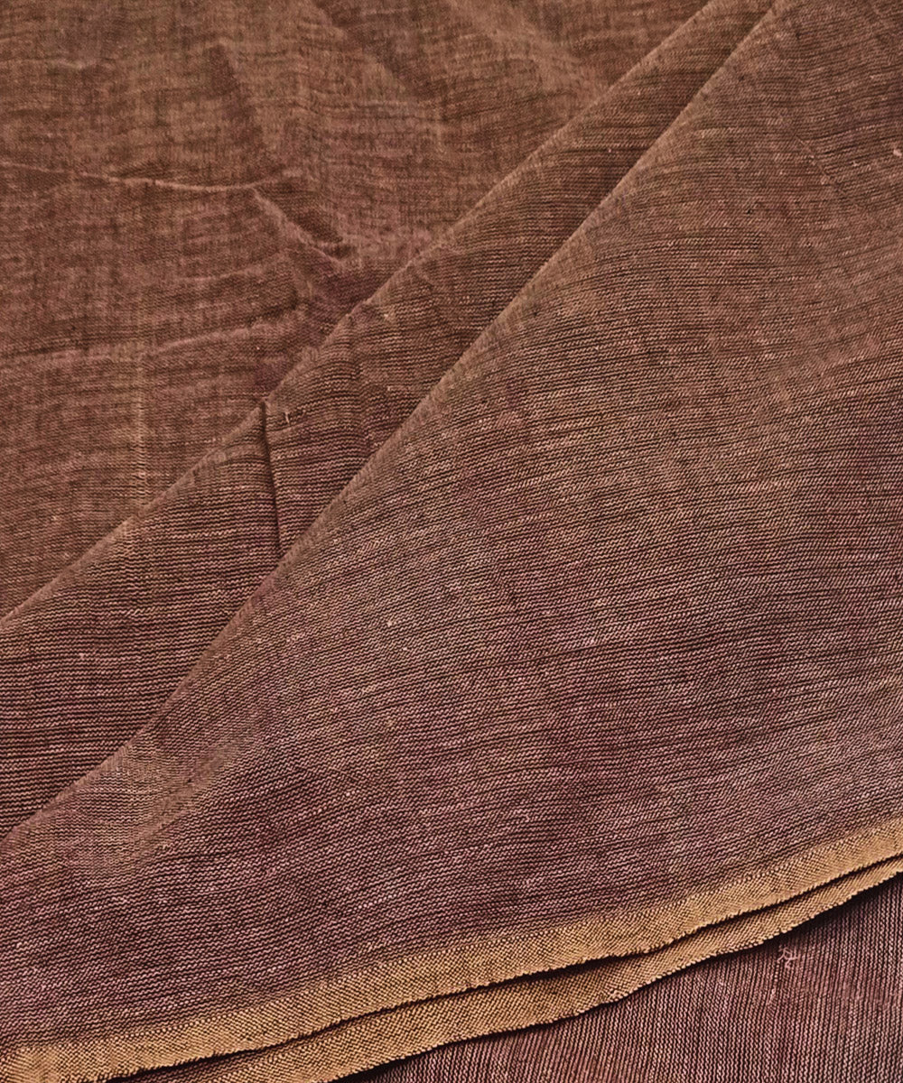 Light brown handwoven cotton khadi fabric