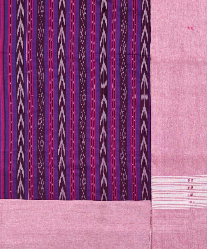 3pcs purple pink handwoven cotton nuapatna dress material