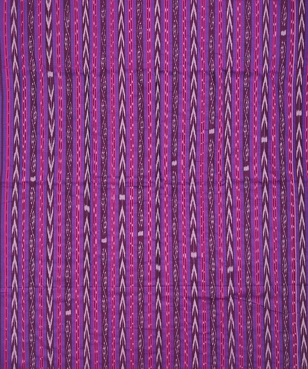 3pcs purple pink handwoven cotton nuapatna dress material