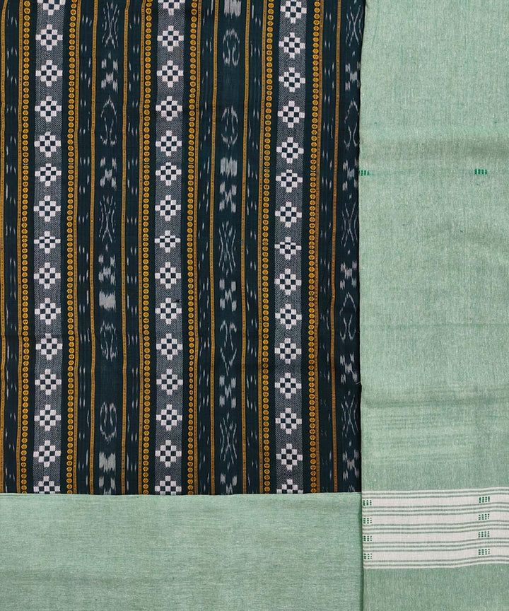 3pcs dark green  handwoven cotton nuapatna dress material