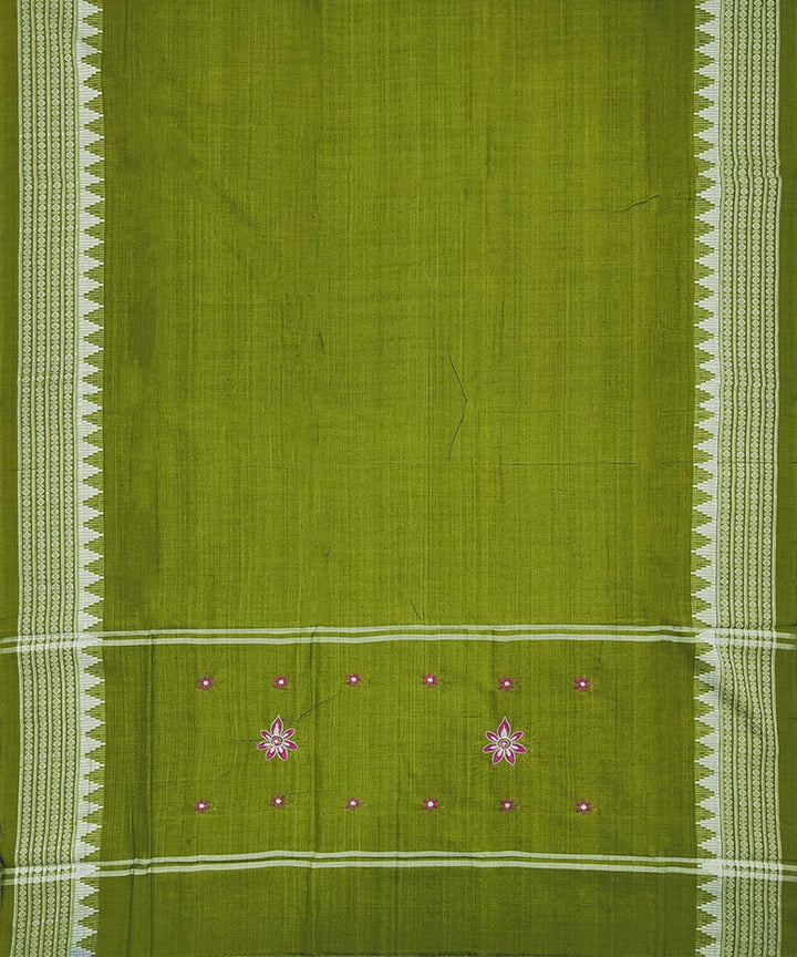 3pcs pink light green handwoven cotton nuapatna dress material