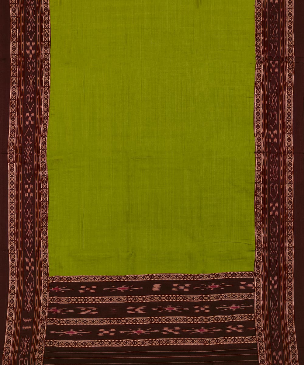 3pcs maroon lime yellow handwoven cotton nuapatna dress material