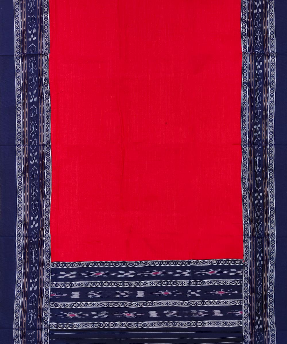 3pcs navy blue red handwoven cotton nuapatna dress material