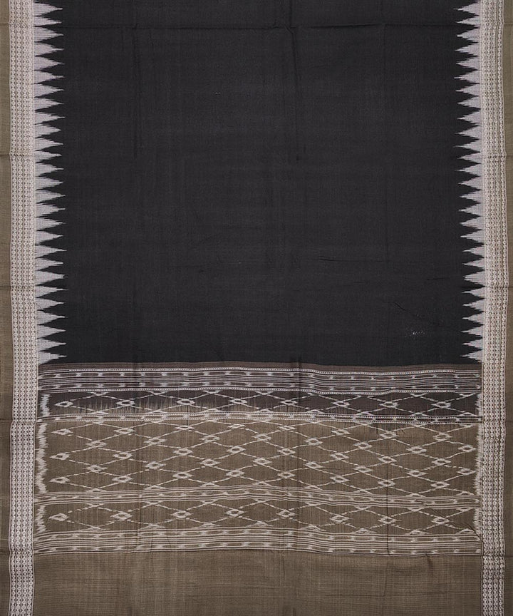 3pcs olive black handwoven cotton sambalpuri dress material