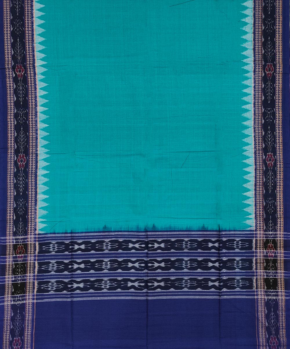 3pcs navy blue rama green cotton handwoven sambalpuri dress material