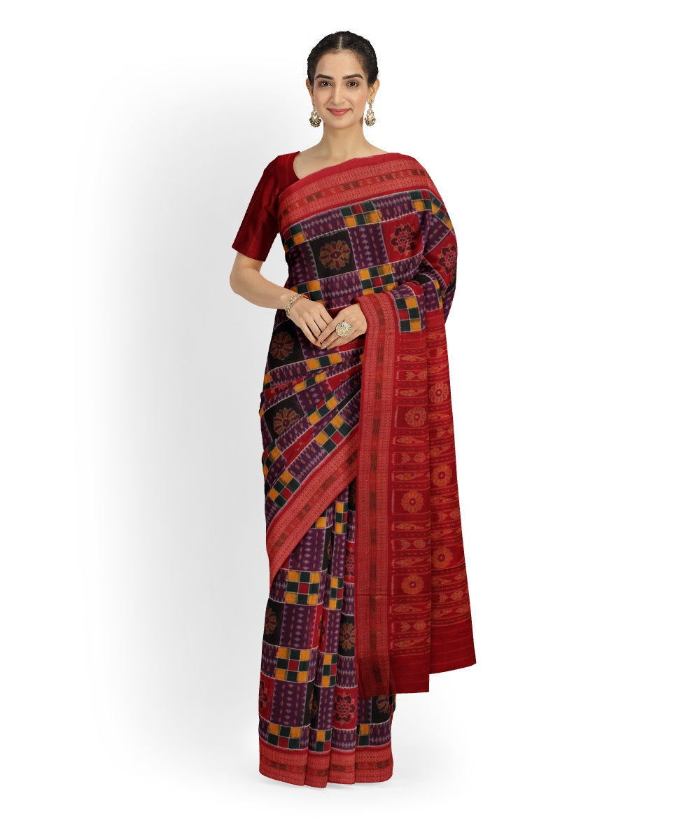 Multicolor cotton handloom sambalpuri saree