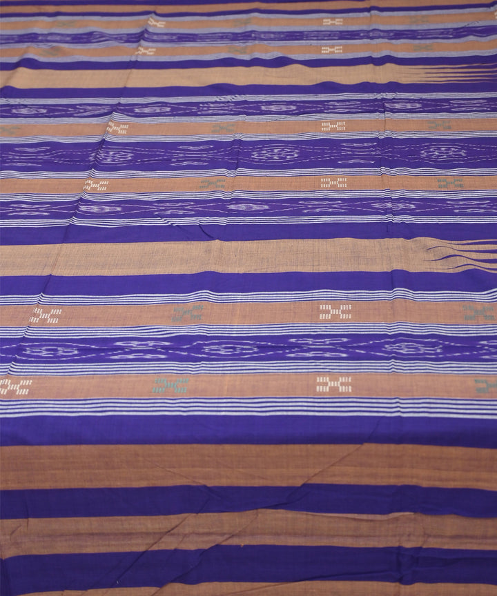 Chocolate dark magenta handmade sambalpuri cotton bedsheet