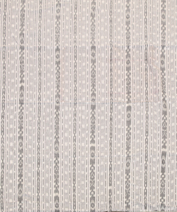 2.4 m offwhite grey handwoven nuapatna cotton kurta material