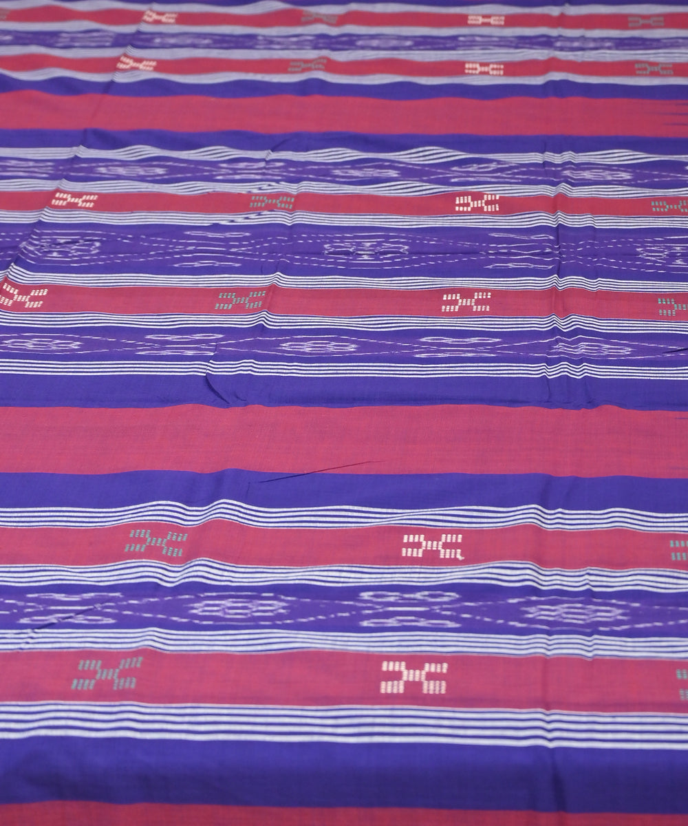 Brick red dark magenta handmade sambalpuri cotton bedsheet