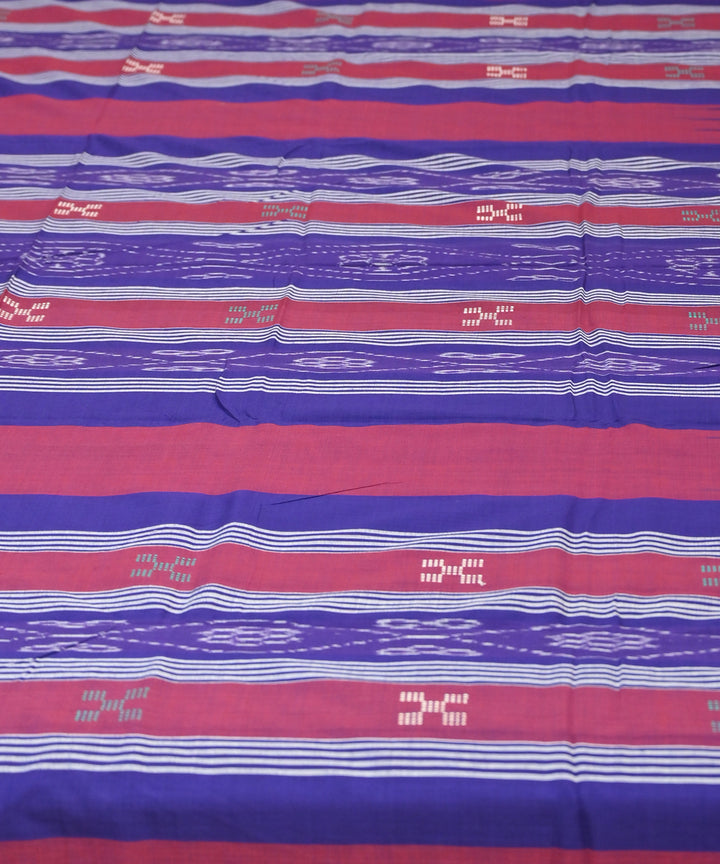 Brick red dark magenta handmade sambalpuri cotton bedsheet