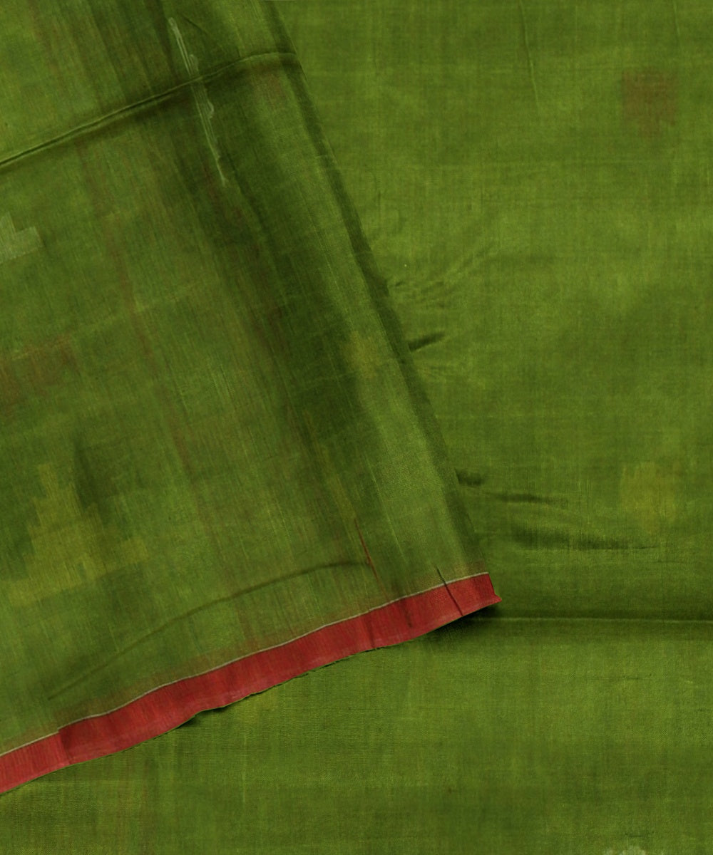 Olive green handloom bengal cotton saree