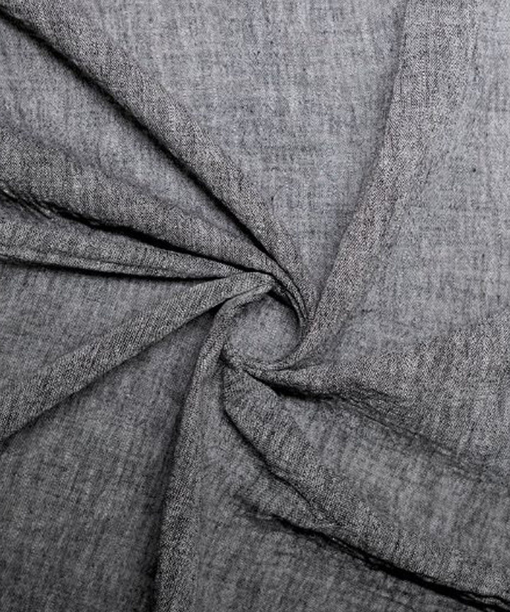 Grey yarn dyed handspun handwoven Kala cotton fabric