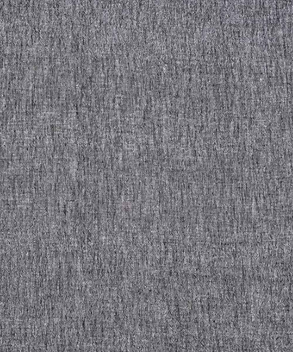 Grey yarn dyed handspun handwoven cotton fabric