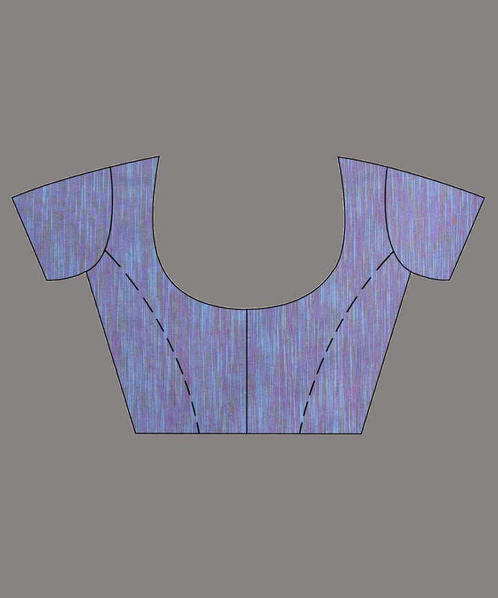 Sky blue red handloom cotton bengal saree