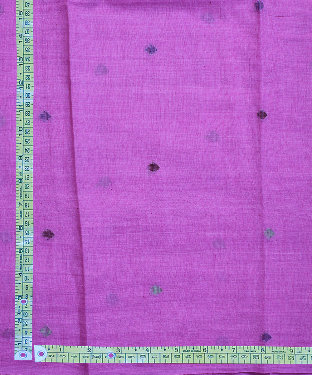 Light pink handwoven cotton jamdani fabric