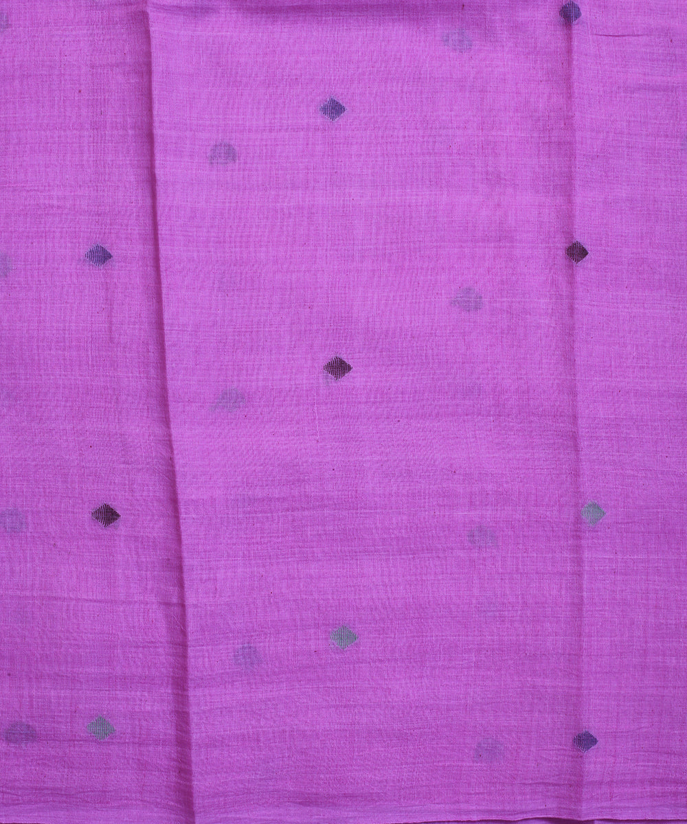 Light pink handwoven cotton jamdani fabric