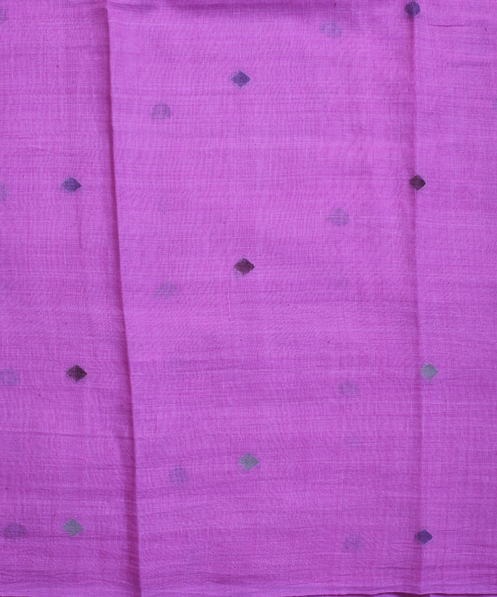 Light pink handwoven cotton jamdani fabric