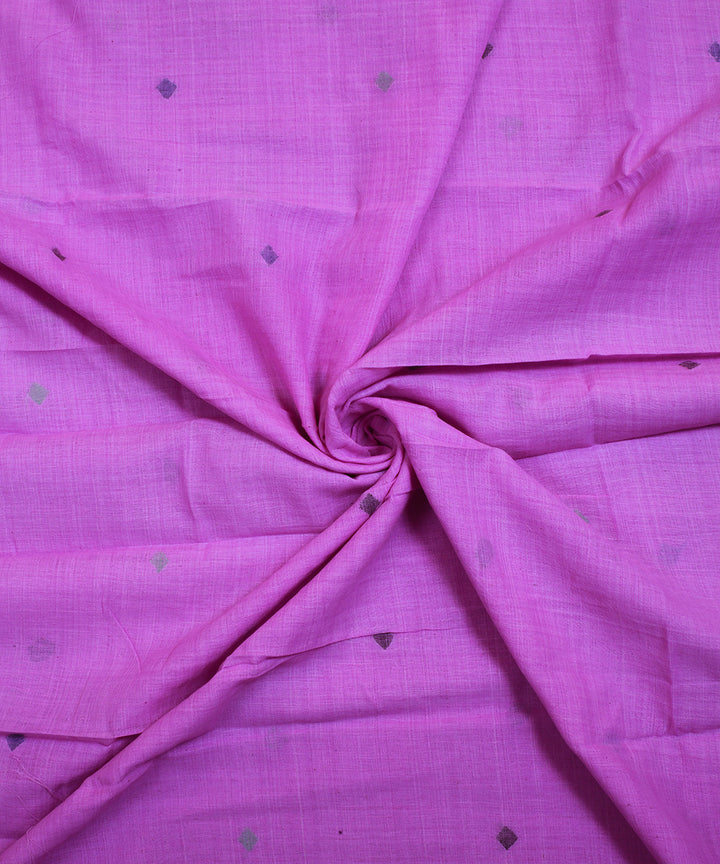 Light pink handwoven cotton jamdani fabric