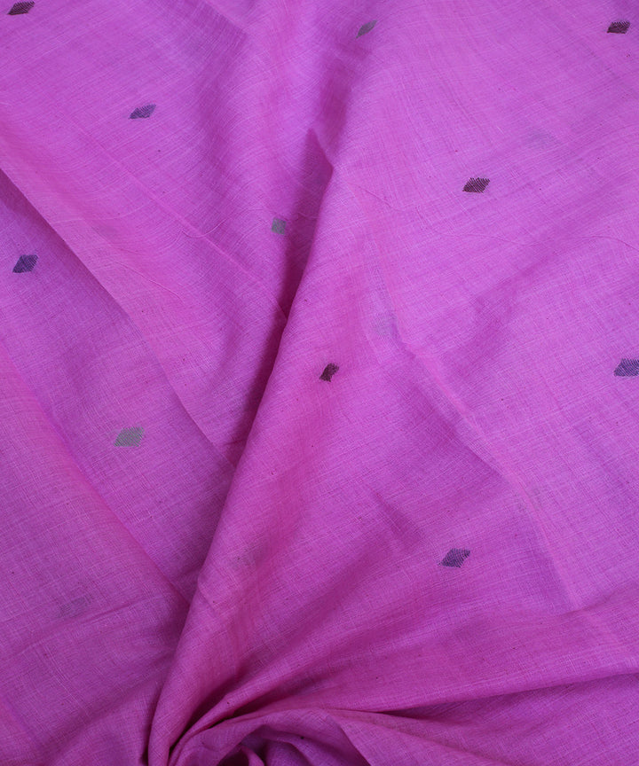 Light pink handwoven cotton jamdani fabric