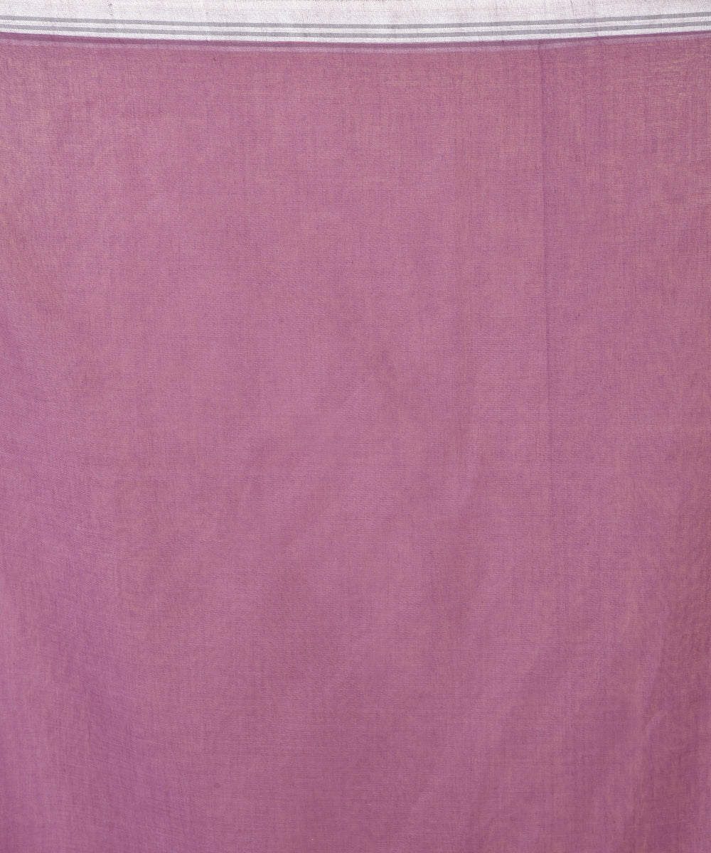 Purple cotton handwoven jamdani saree