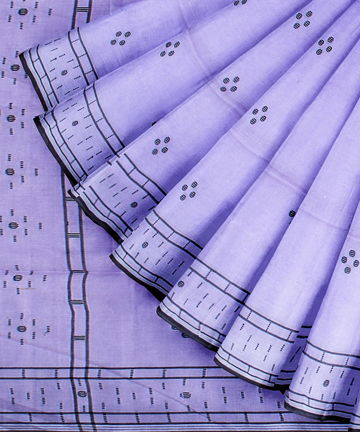 Lavender handloom bengal cotton saree