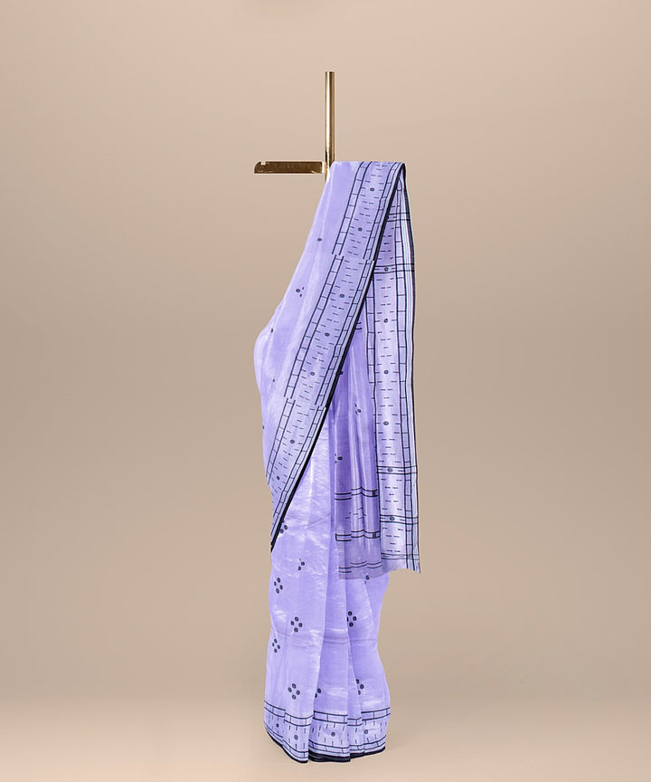 Lavender handloom bengal cotton saree