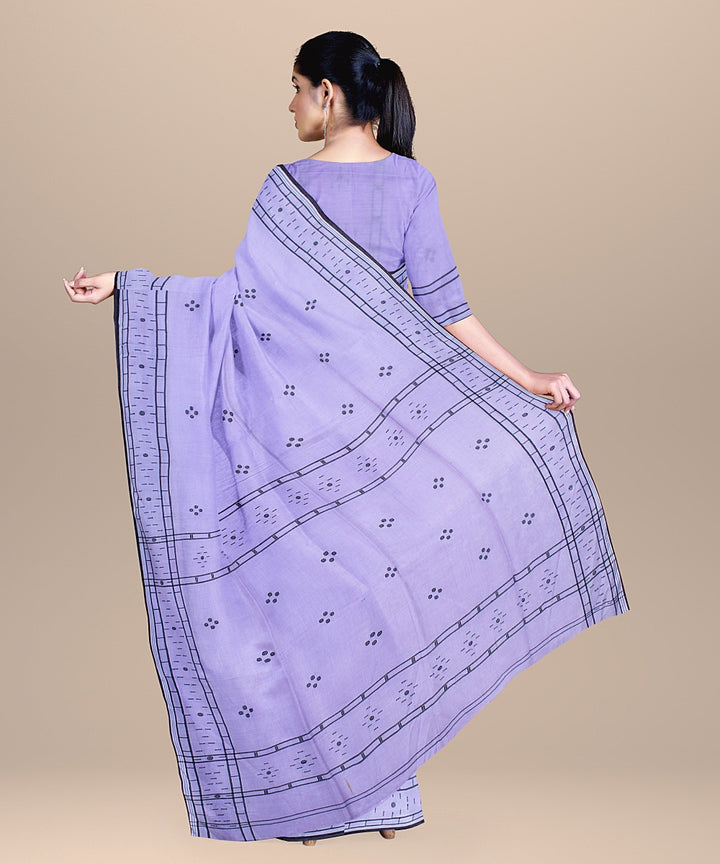 Lavender handloom bengal cotton saree