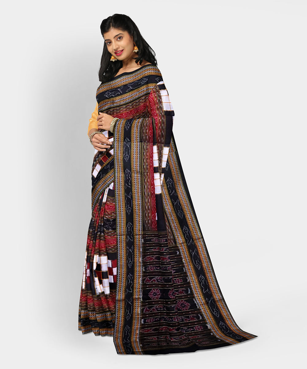 Multicolor bichitrapuri cotton handwoven sambalpuri saree