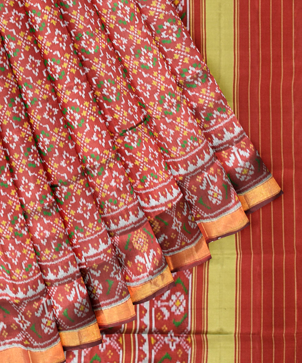 Red silk handloom patola saree