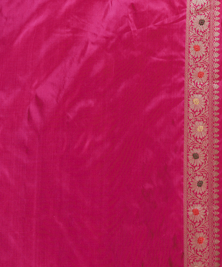 Purple handwoven banarasi silk saree
