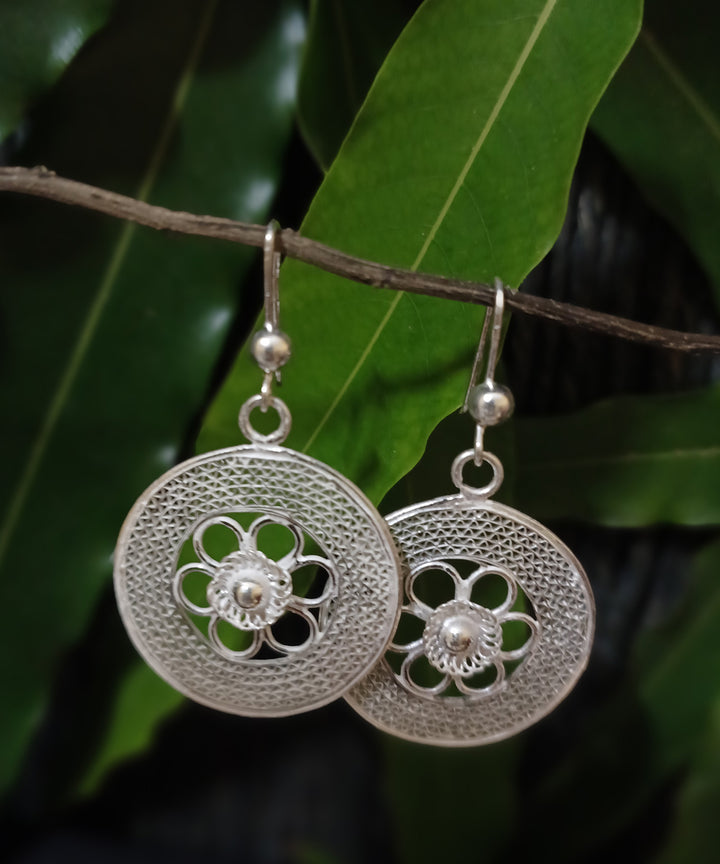 Silver filigree odisha handcrafted pure silver earring
