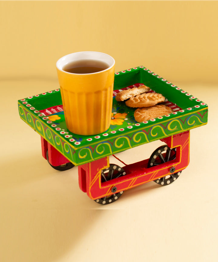 Hand painted wooden thela tray